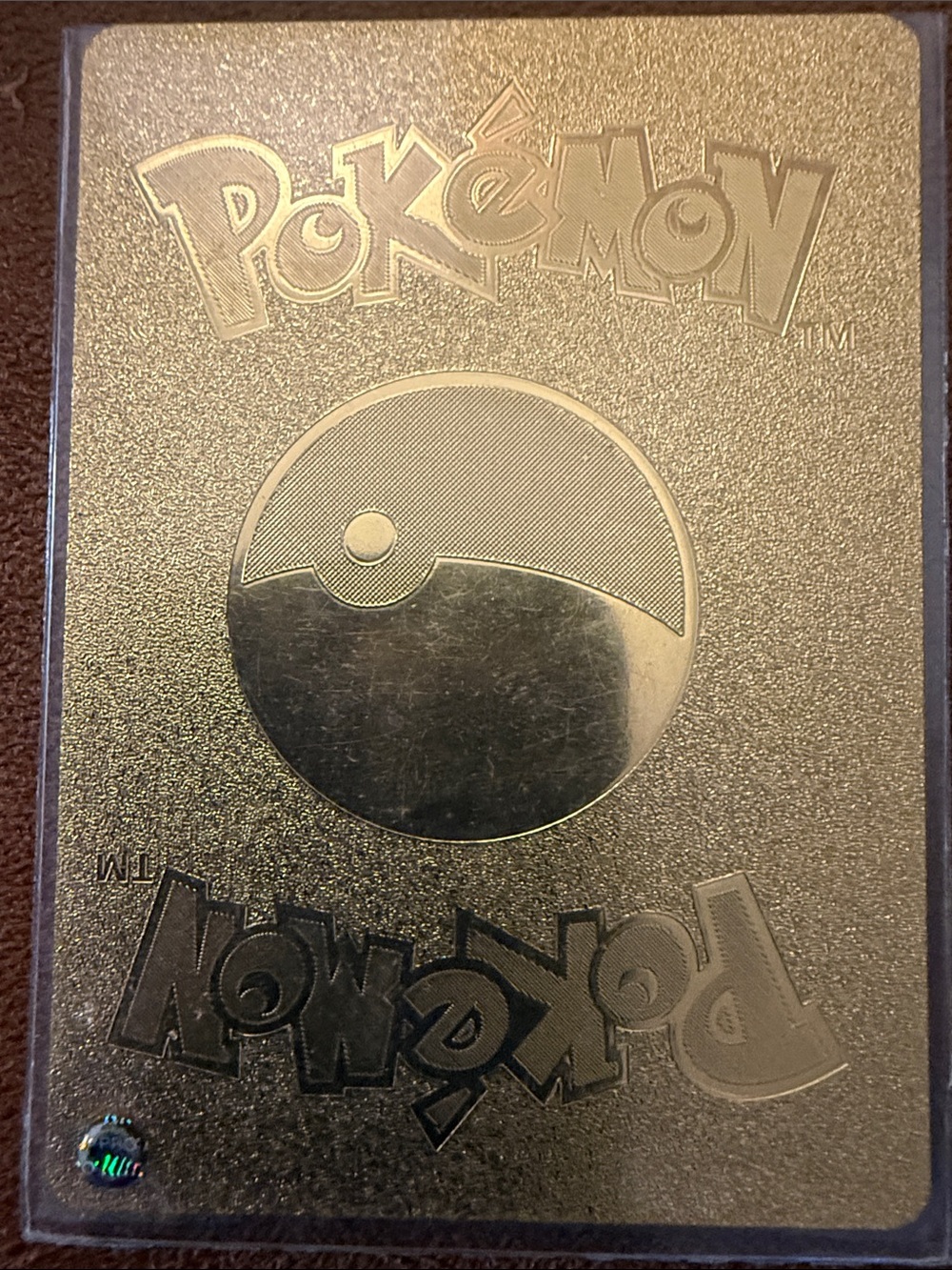 Pokémon Gold Holographic Card Back - Gold